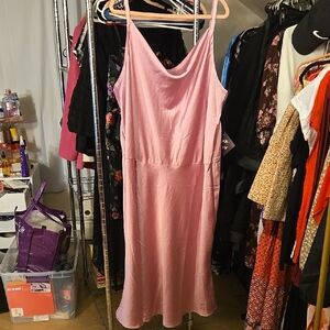 Target Ava And Viv Pink Satin Slip Dress 3x